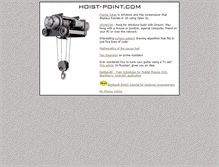 Tablet Screenshot of hoist-point.com